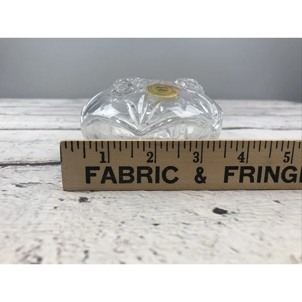 PRINCESS HOUSE LEAD CRYSTAL TRINKET BOX W/ LID # 835 2 Pc. NIB